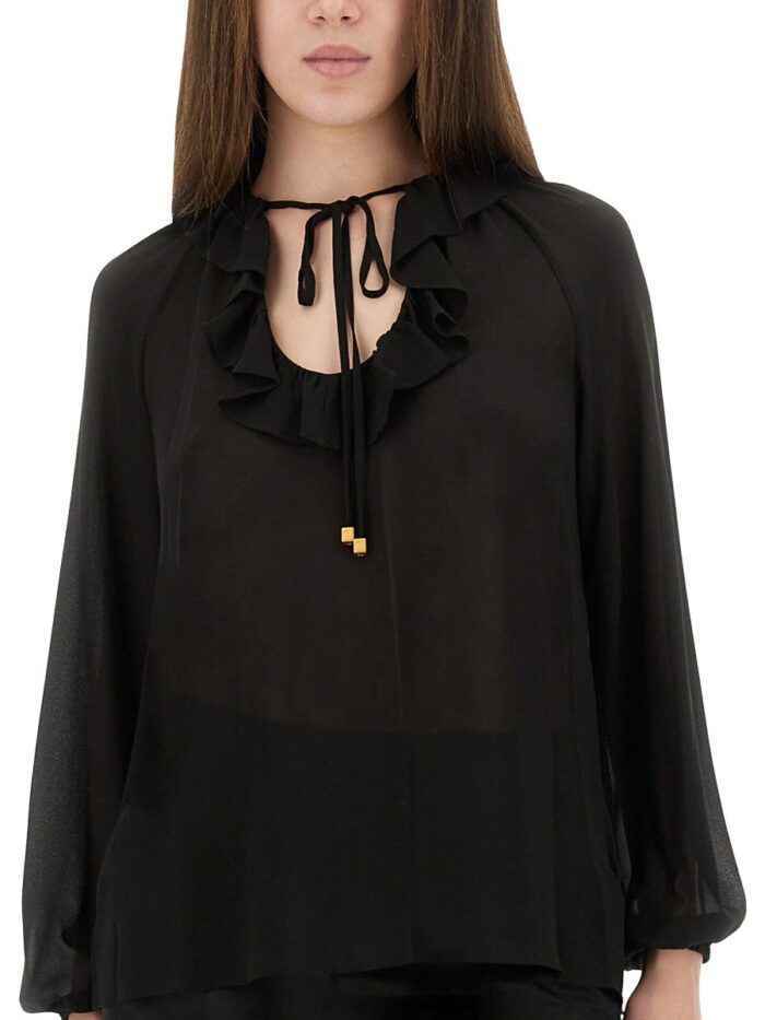 MICHAEL BY MICHAEL KORS RUFFLE BLOUSE