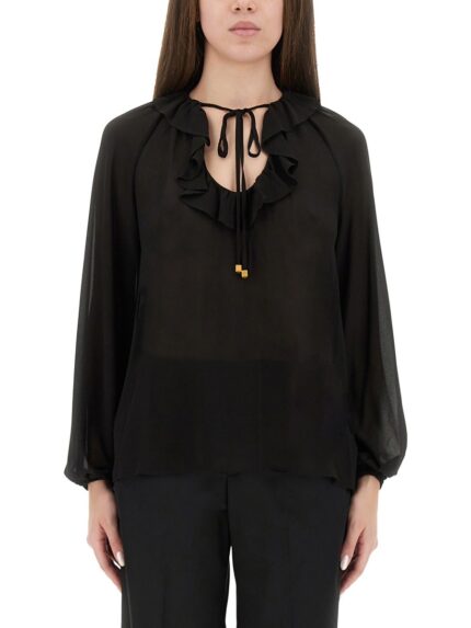 MICHAEL BY MICHAEL KORS RUFFLE BLOUSE