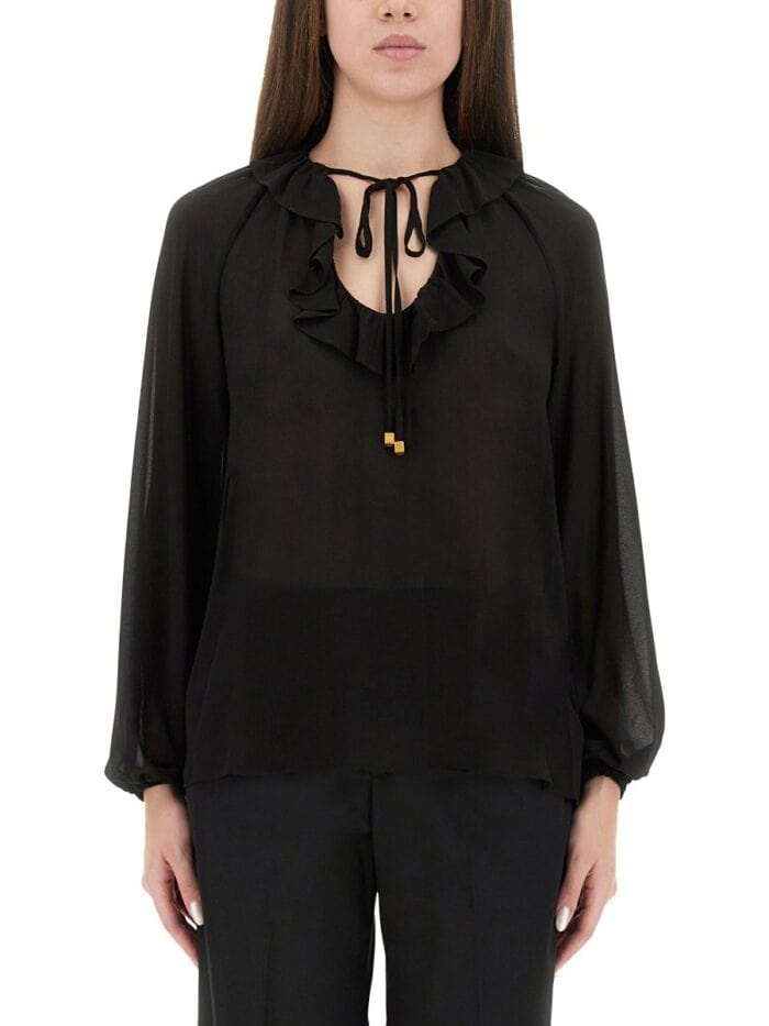 MICHAEL BY MICHAEL KORS RUFFLE BLOUSE