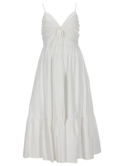 MICHAEL BY MICHAEL KORS V-NECK MIDI DRESS