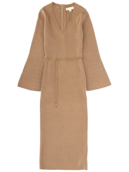 MICHAEL BY MICHAEL KORS WOOL MIDI DRESS