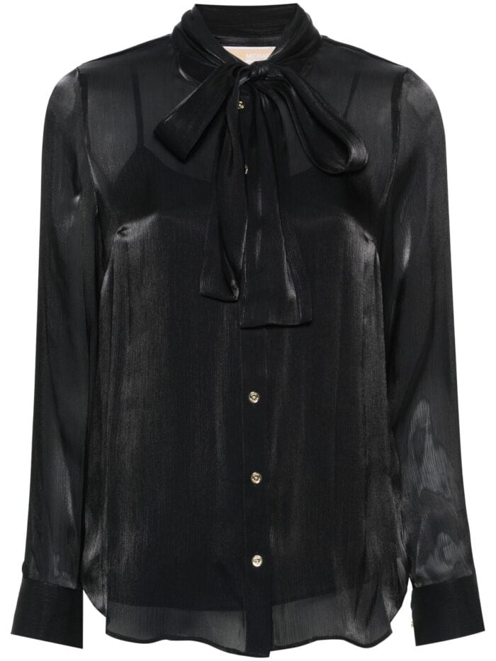 MICHAEL KORS Iridescent Bow Blouse