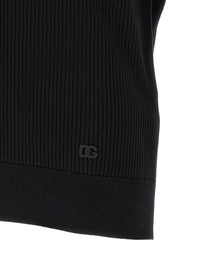 Dolce & Gabbana Micro-ribbed Polo Shirt