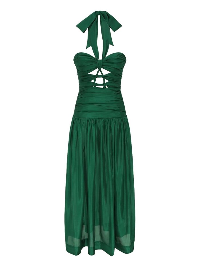Zimmermann Midi Dress With Knots "daylight"