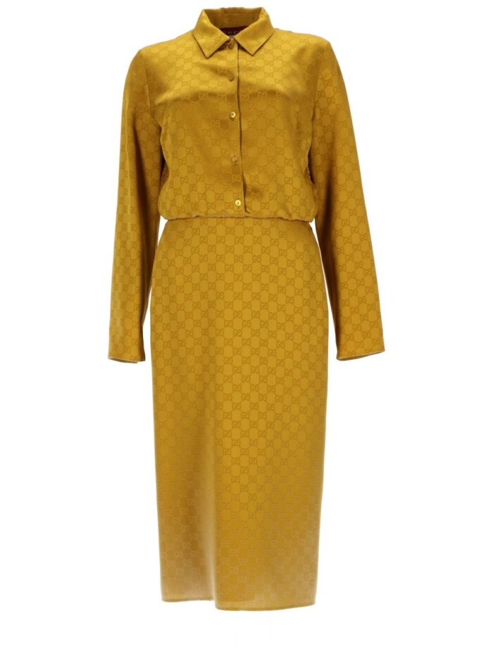 gucci midi dress with shirt Gucci MIDI DRESS WITH SHIRT