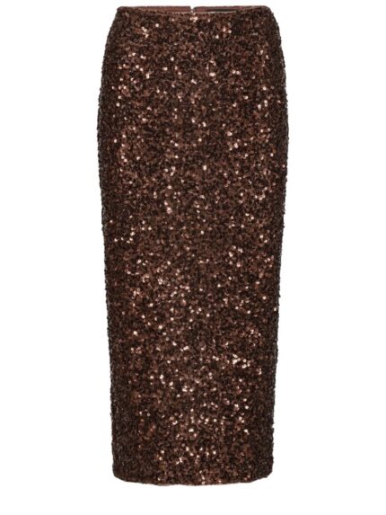 Rotate Birger Christensen Midi Skirt With Sequins