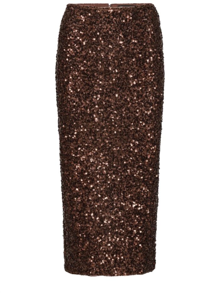rotate birger christensen midi skirt with sequins Rotate Birger Christensen Midi Skirt With Sequins