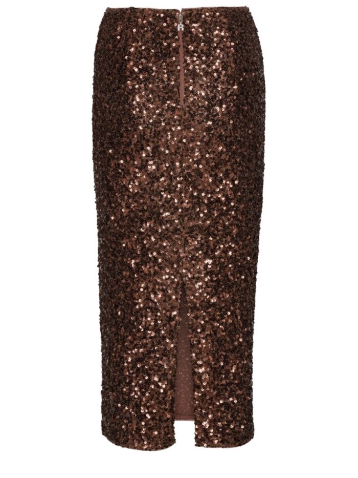 Rotate Birger Christensen Midi Skirt With Sequins