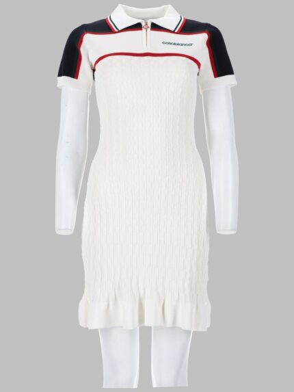 CASABLANCA MINI ABITO POLO DA TENNIS IN MAGLIA
