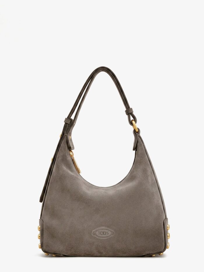 tod's mini bag metal dots suede crossbody bag TOD'S Mini Bag Metal Dots Suede Crossbody Bag