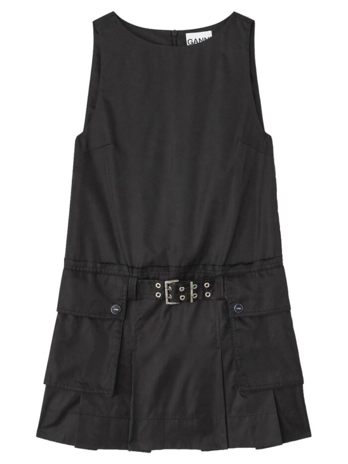 ganni mini dress with belt Ganni Mini Dress With Belt