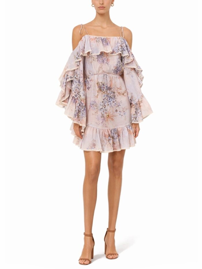 Zimmermann Mini Dress With Ruffles "cascadian"