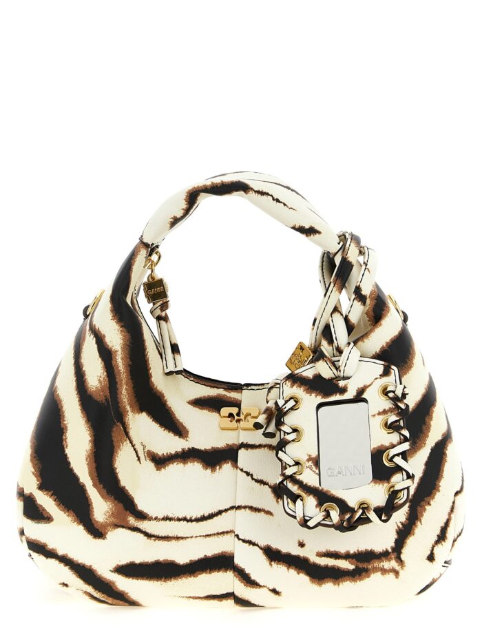 ganni 'mini hobo zebra' handbag GANNI 'Mini Hobo Zebra' Handbag