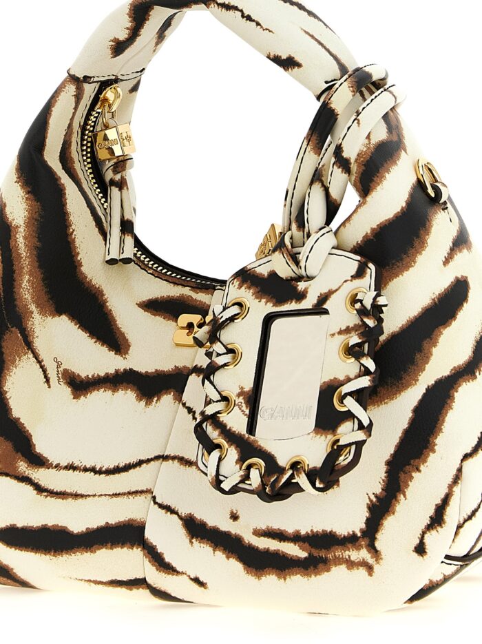 GANNI 'Mini Hobo Zebra' Handbag
