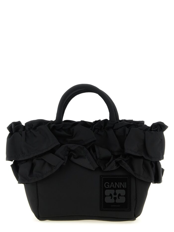 GANNI 'Mini Shopper Ruffle' Handbag