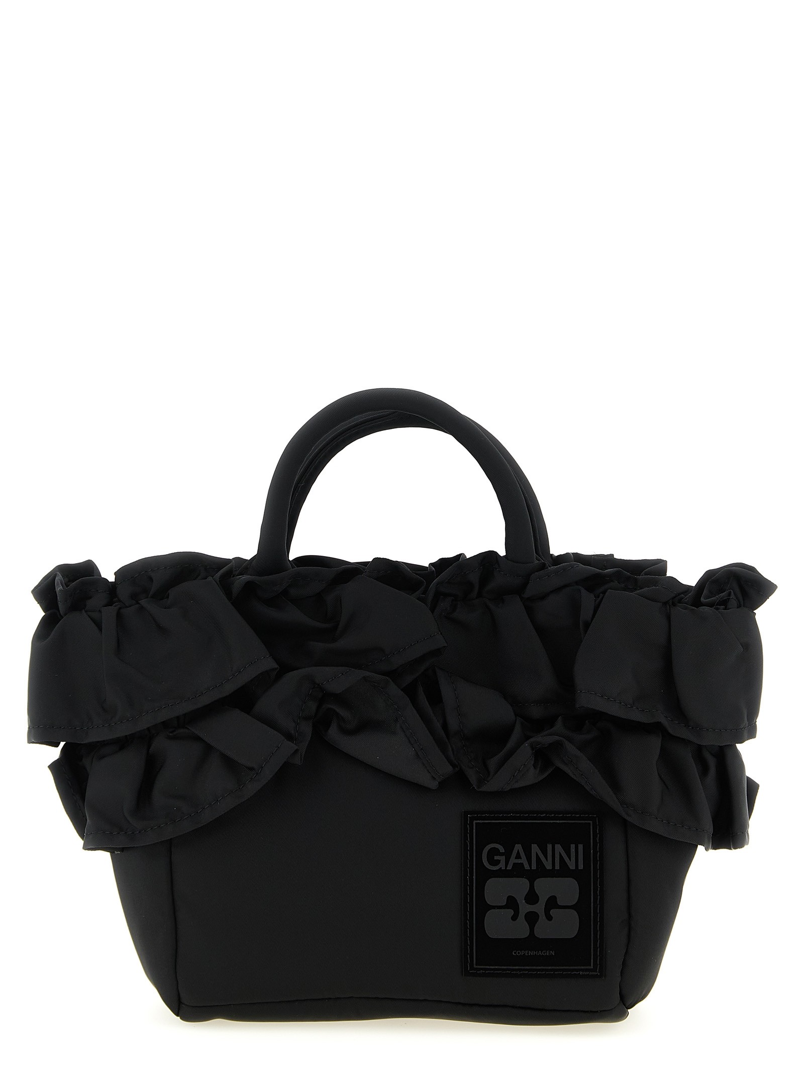 GANNI 'Mini Shopper Ruffle' Handbag