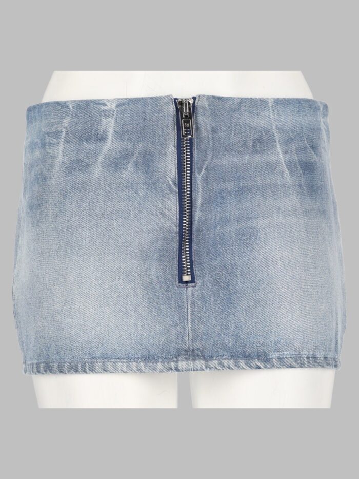Alexander Wang Minigonna In Denim Lucido