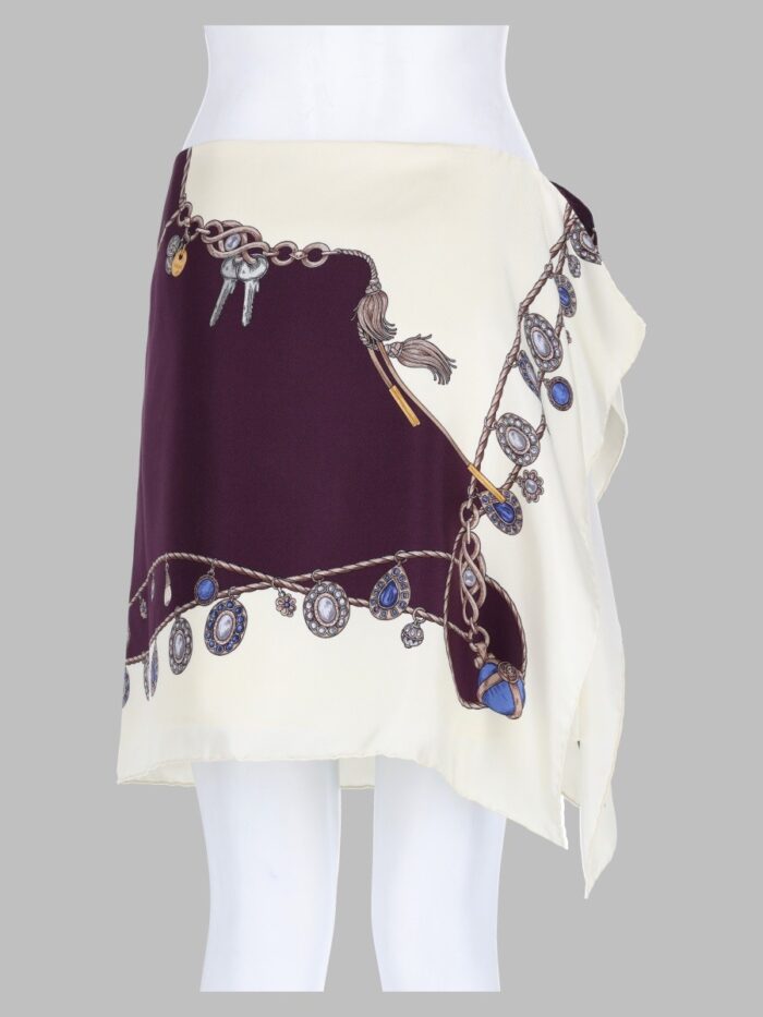 Versace Minigonna In Twill Di Seta