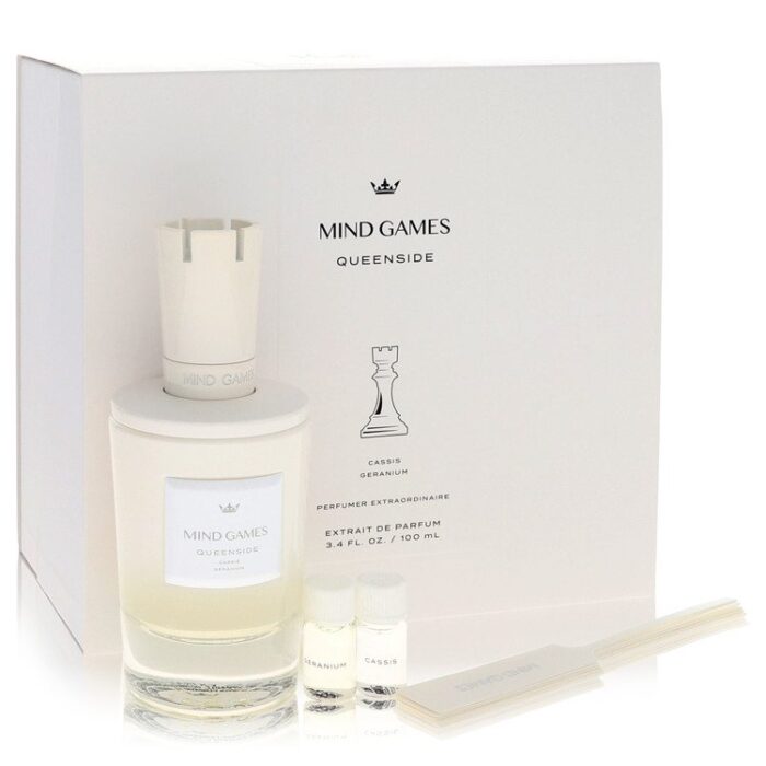Mind Games Queenside By Mind Games - Gift Set -- 3.4 Oz Extrait De Parfum Spray + 2 X 0.10 Mini EDP + Testing Papers - Image 1