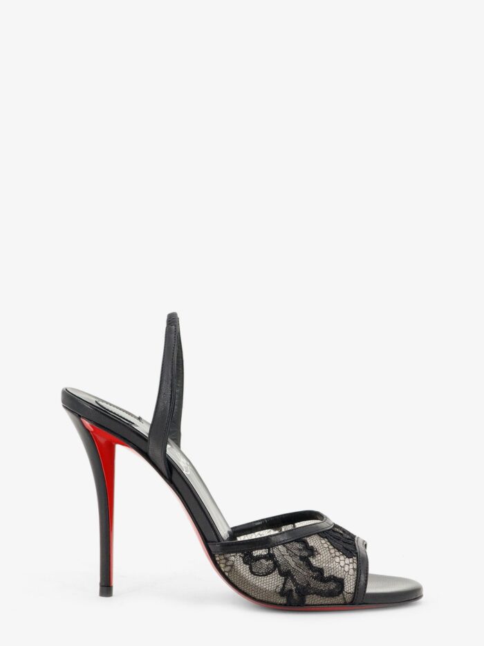CHRISTIAN LOUBOUTIN Miss Z Lace Sling Sandals In Mesh And Leather