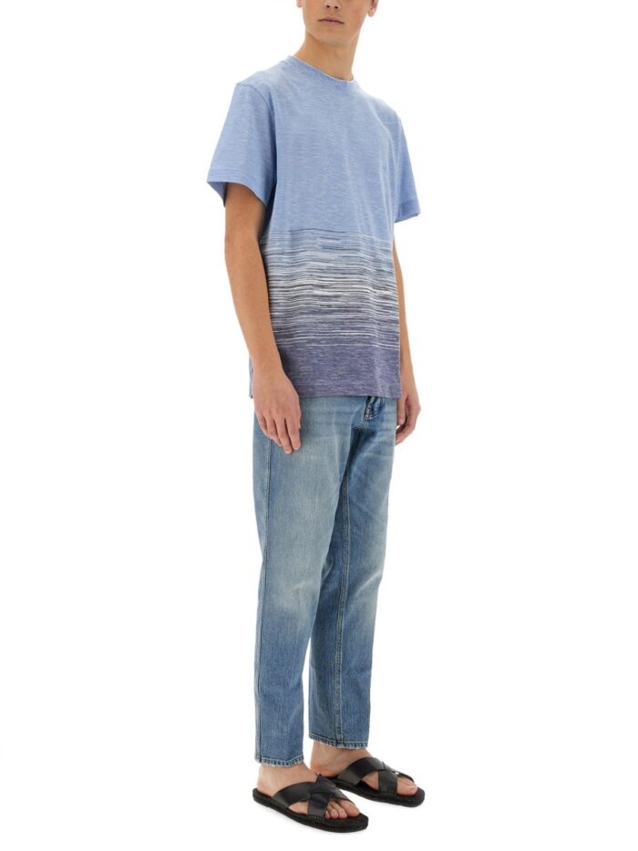 Missoni FLAMED COTTON AND LINEN T-SHIRT