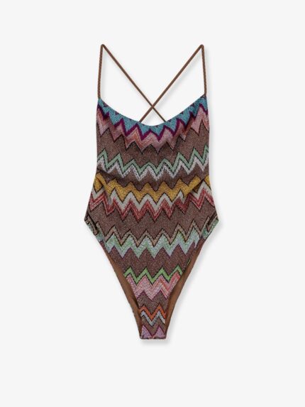 Missoni Laminated Viscose One-piece Swimsuit