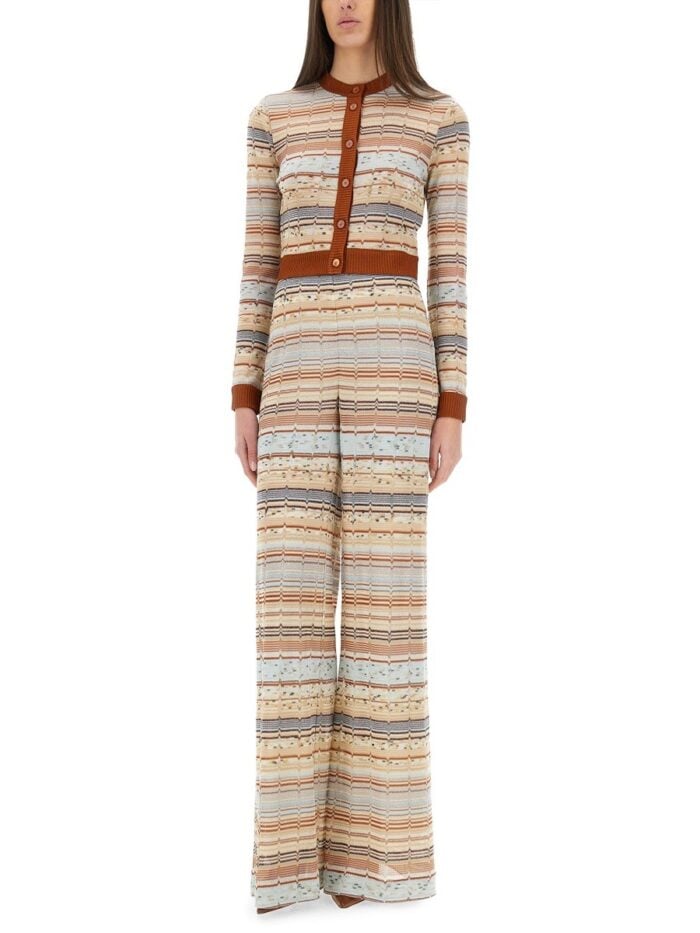 Missoni LEGGINGS WITH ZIG ZAG LAMÉ FRINGE
