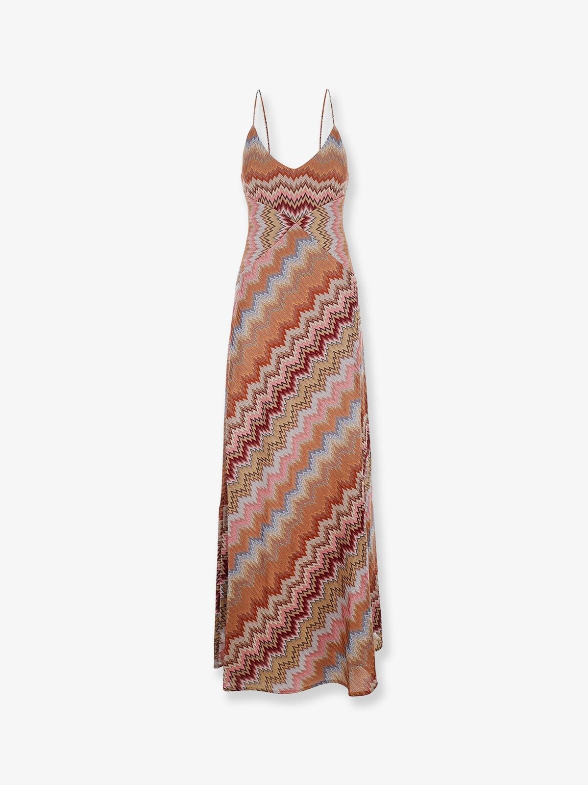 Missoni Long Viscose Dress With Chevron Pattern