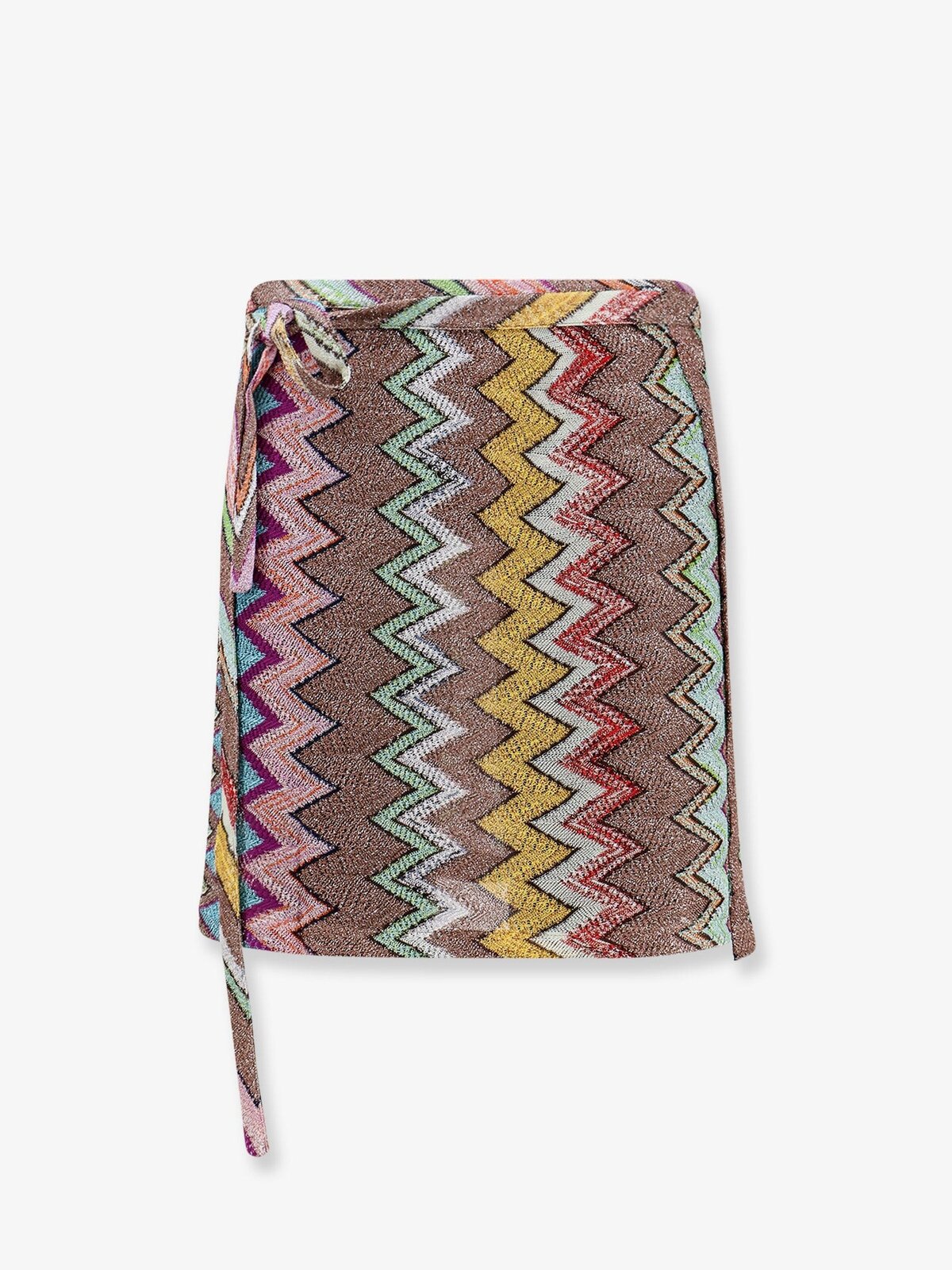 Missoni Lurex Skirt With Iconic Multicolor Motif