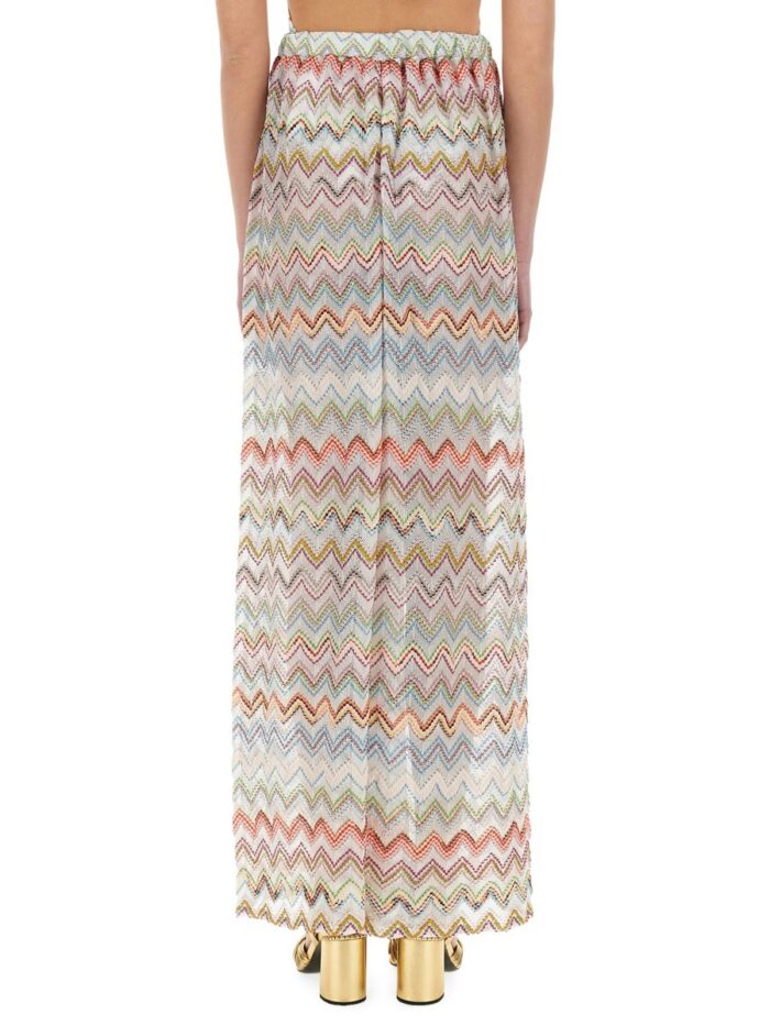 Missoni PANTAPALAZZO COVER-UP WITH ZIG ZAG LAMÉ 3D