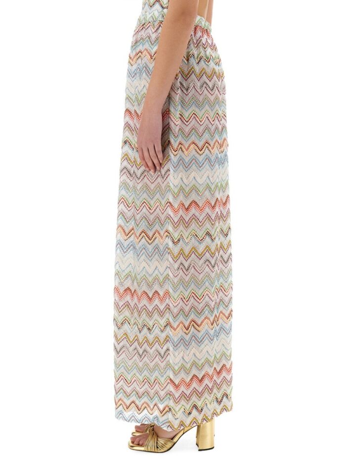 Missoni PANTAPALAZZO COVER-UP WITH ZIG ZAG LAMÉ 3D