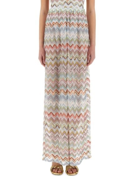 Missoni PANTAPALAZZO COVER-UP WITH ZIG ZAG LAMÉ 3D