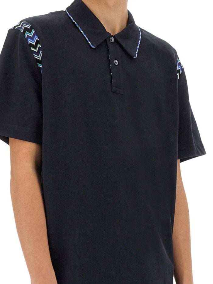 Missoni POLO SHIRT WITH ZIG ZAG EMBROIDERY