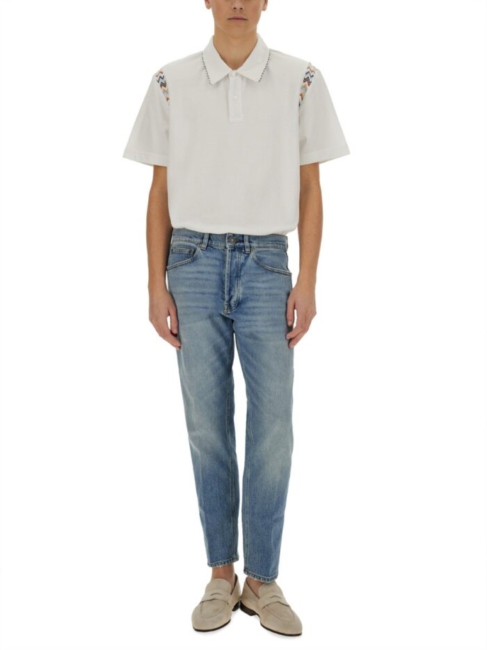 Missoni POLO SHIRT WITH ZIG ZAG EMBROIDERY
