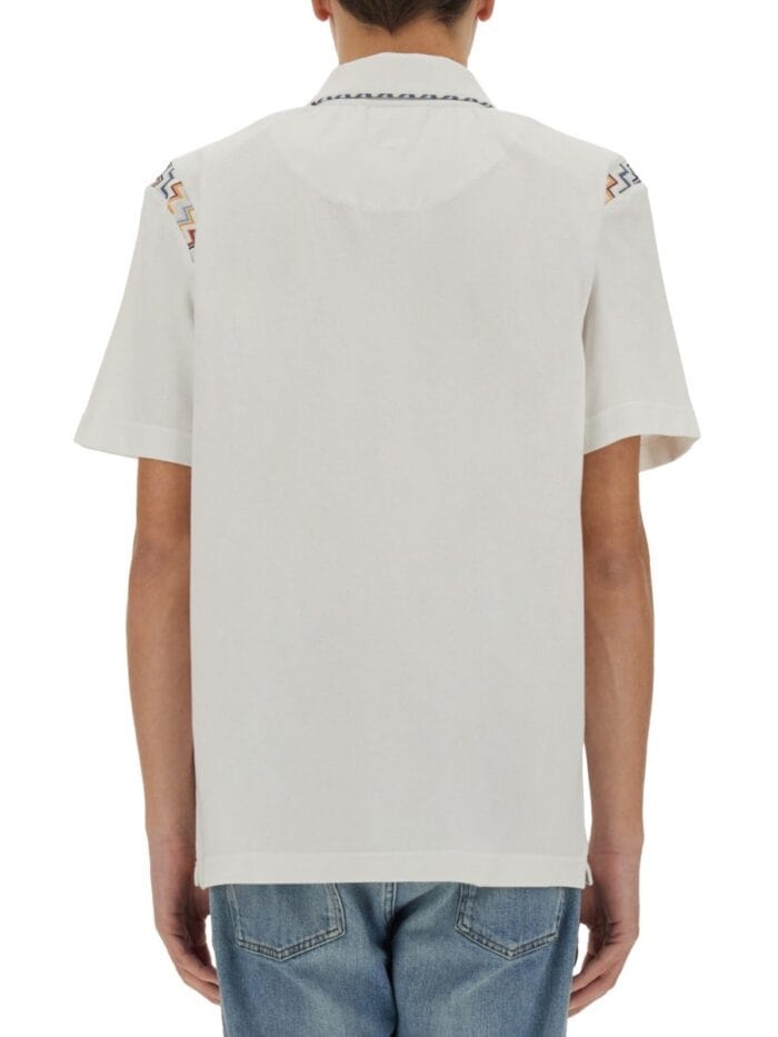 Missoni POLO SHIRT WITH ZIG ZAG EMBROIDERY