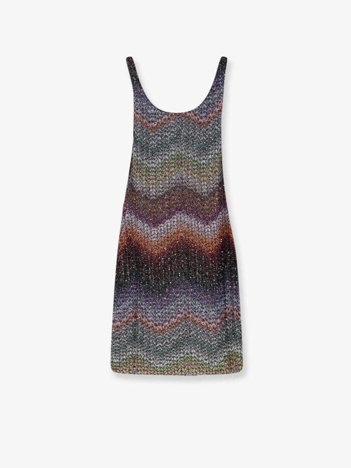 Missoni Short Knitted Dress With All-over Sequins