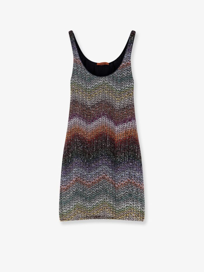 Missoni Short Knitted Dress With All-over Sequins