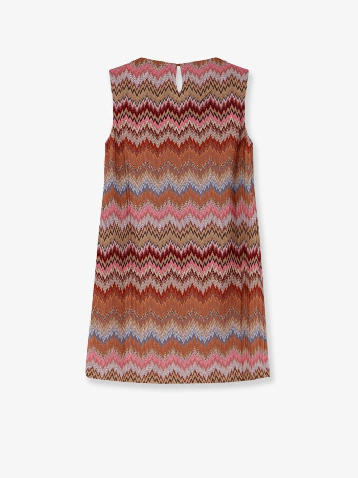 Missoni Short Viscose Dress With Chevron Pattern