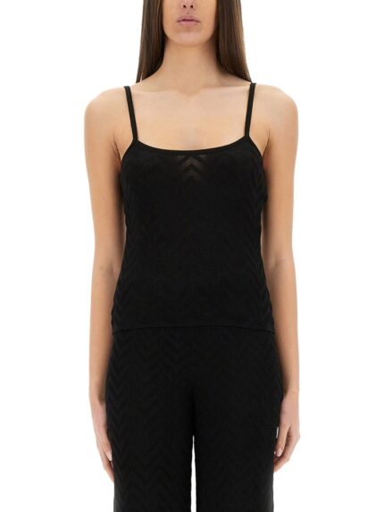Missoni TONE-ON-TONE CHEVRON PATTERN TOP