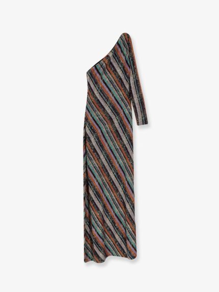 Missoni Viscose Blend Long Dress With Chevron Pattern