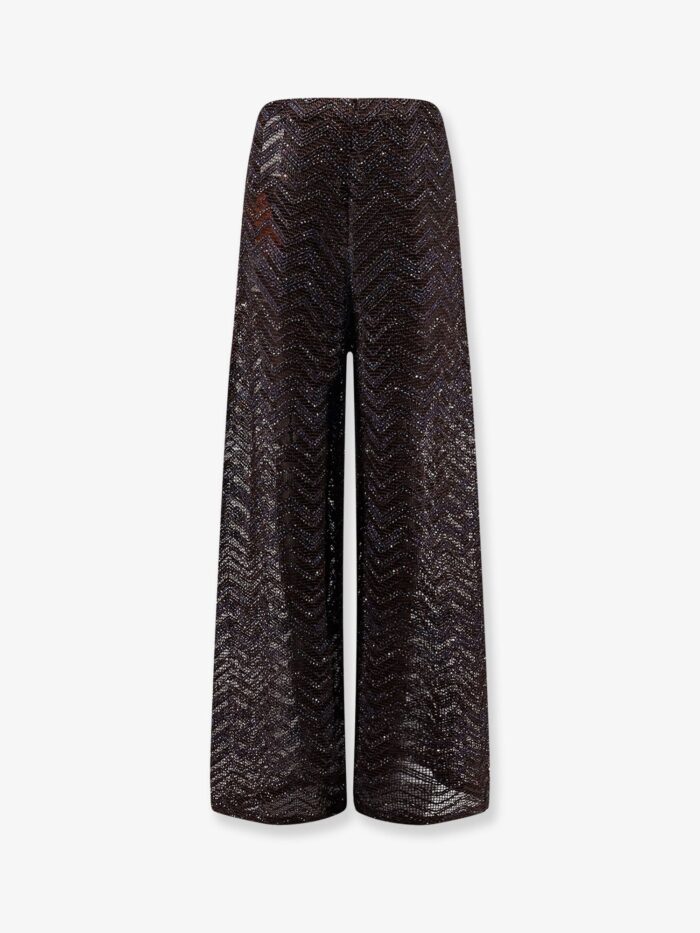 Missoni Viscose Blend Trousers With Chevron Pattern