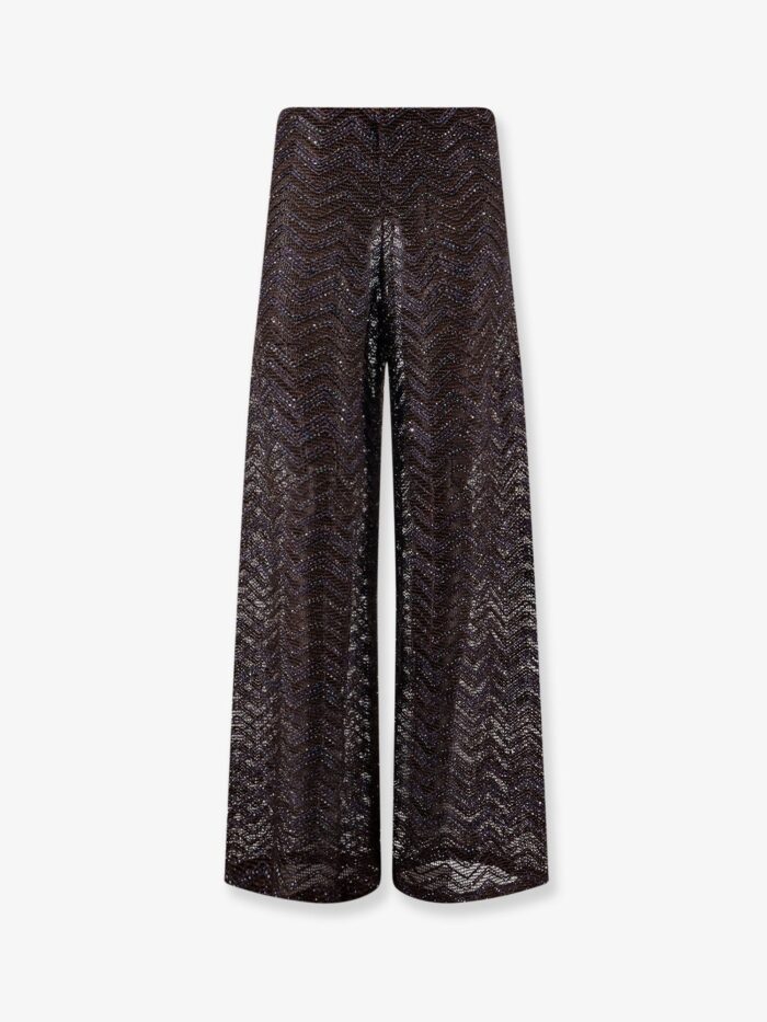 missoni viscose blend trousers with chevron pattern Missoni Viscose Blend Trousers With Chevron Pattern
