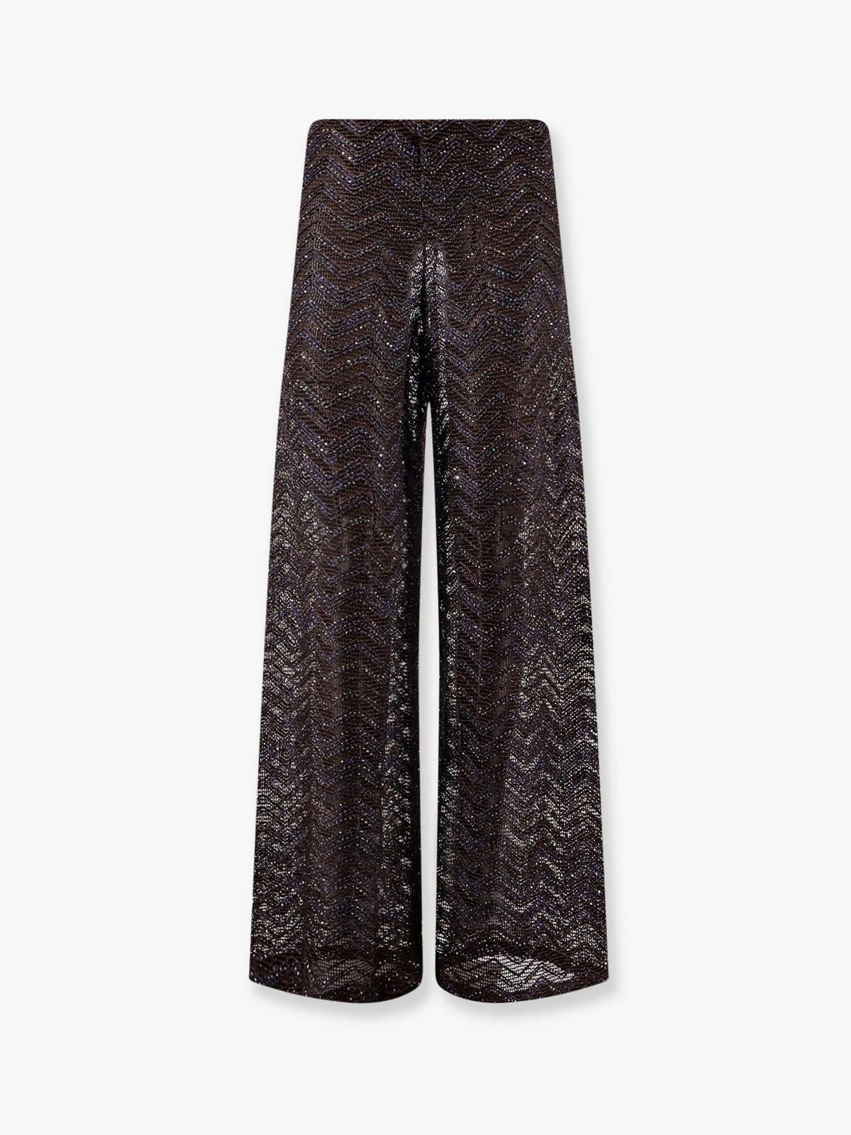 Missoni Viscose Blend Trousers With Chevron Pattern
