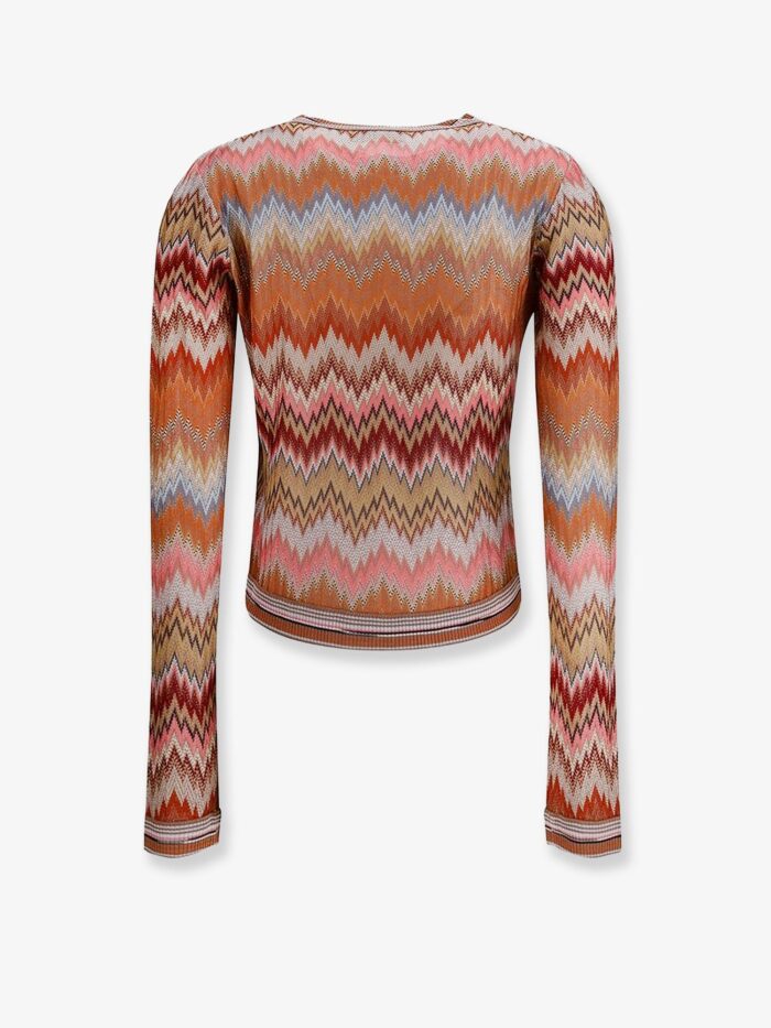Missoni Viscose Cardigan With Chevron Pattern