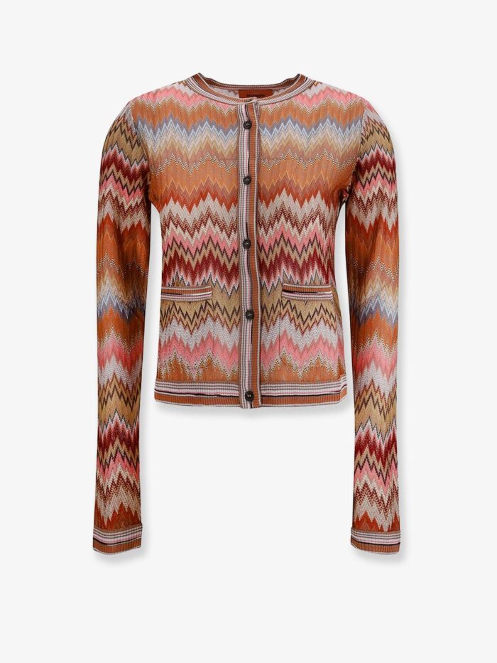 Missoni Viscose Cardigan With Chevron Pattern