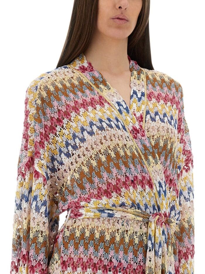 Missoni VISCOSE LAMÉ LACE KIMONO COVER-UP