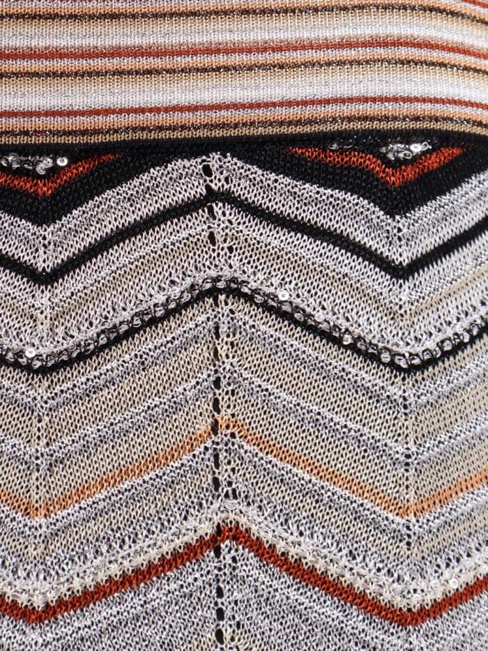 Missoni Viscose Trousers With Laminated Chevron Pattern