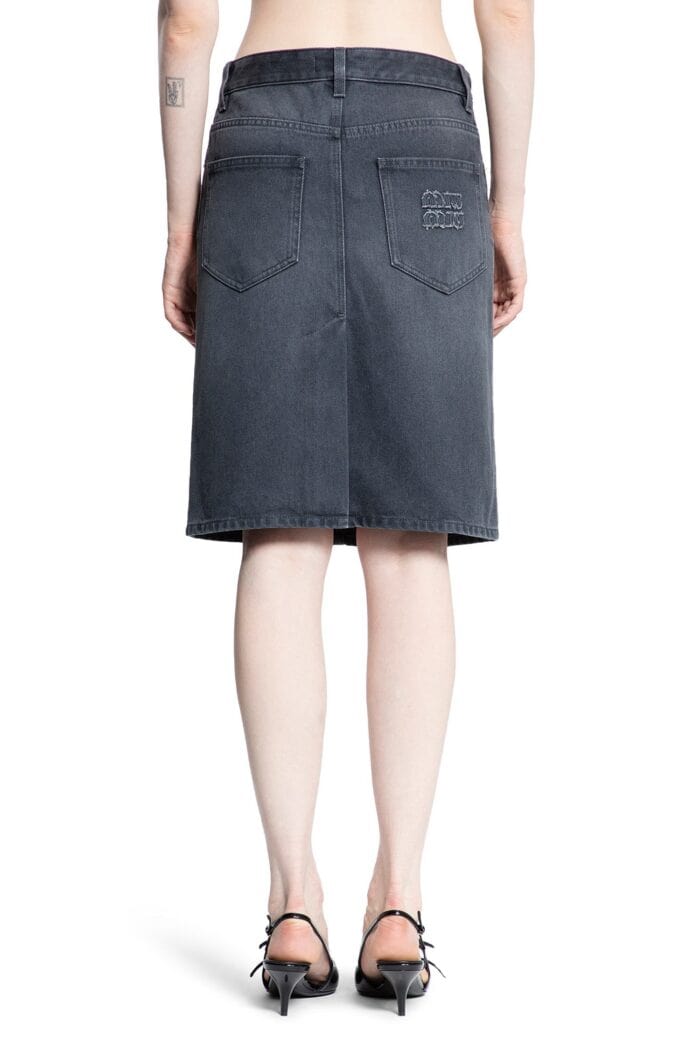 MIU MIU 5 Pocket Denim Skirt