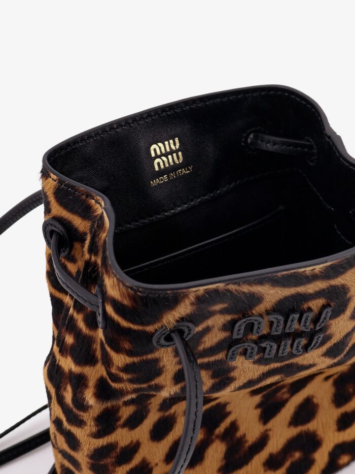Miu Miu Animal Print Leather Crossbody Bag