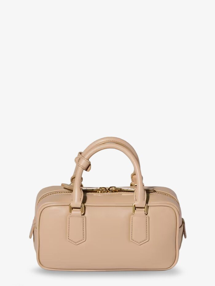 Miu Miu Arcadie Leather Crossbody Bag With Lettering Logo On The Front